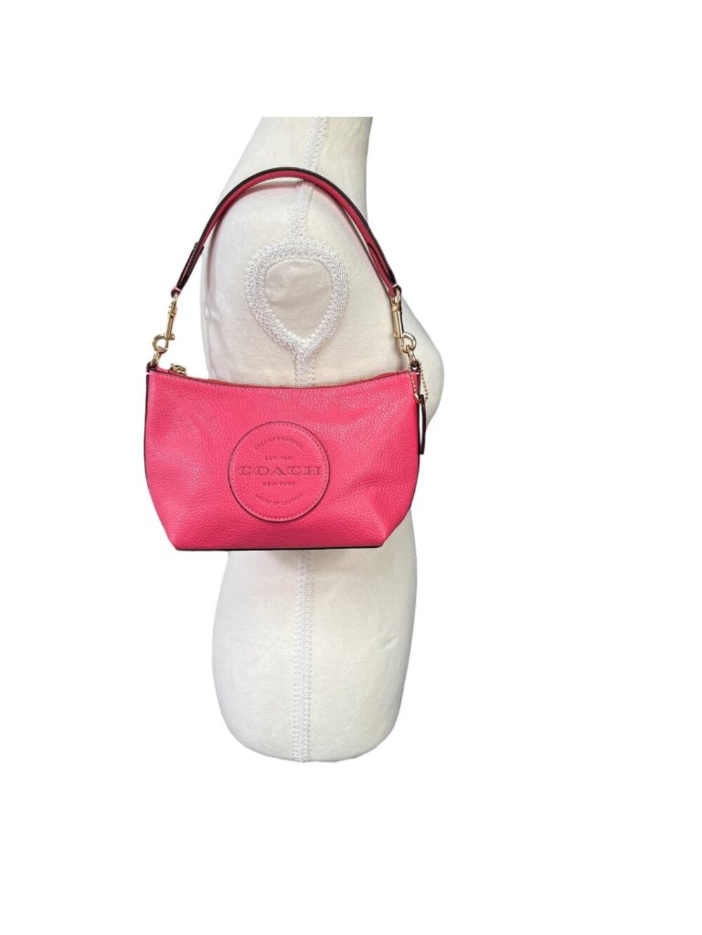 Coach Dempsey Shoulder Bag Fushcia Pink 2829